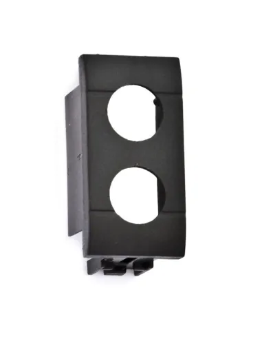 Two-hole black Fracarro adapter for Vimar Arke 287304 civil series