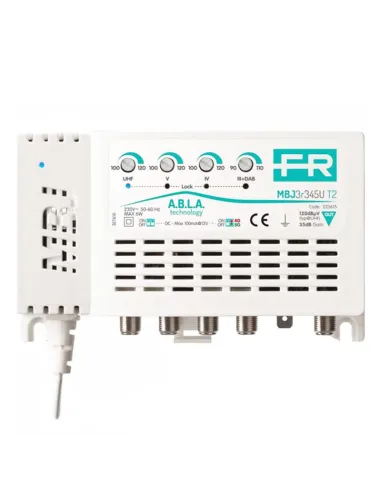 Fracarro TV switchboard 4 inputs 3+DAB 4.5 U T2 30dB 223615