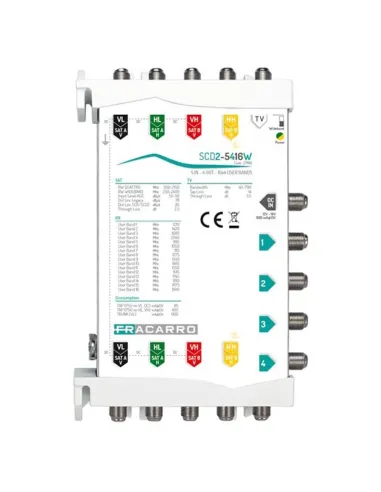 Multiswitch Fracarro SCD2-5416W 5 IN 4 OUT 271180