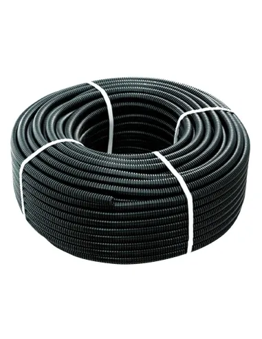 Black corrugated tube with 25mm diameter wire puller