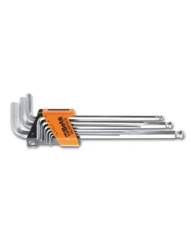 Set of 9 Beta male hexagonal wrenches with ball end 000961354