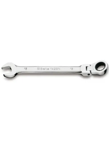 Open-end combination wrench Beta with jointed ratchet 8 mm 001420208