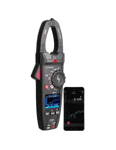 Uniks Clamp Meter Bluetooth AC/DC1000A Data Logger C124