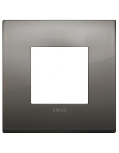 Vimar 19642.09 Arke - placca 2 moduli cromo nero