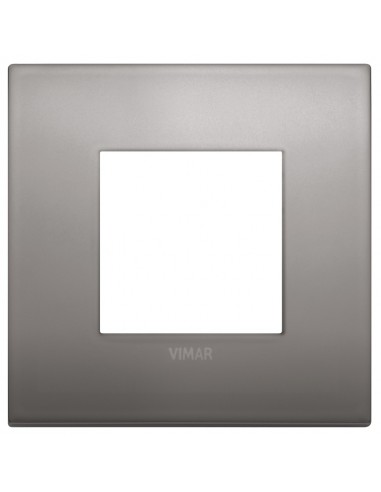 Vimar 19642.10 Arke - placca 2 moduli nichel nero