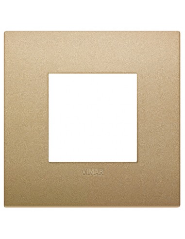Vimar 19642.78 Arke - placca 2 moduli oro matt