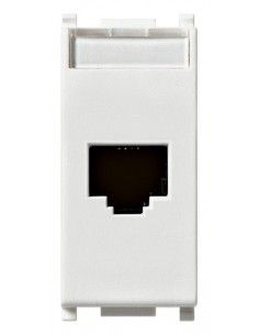 4 INTERRUTTORE BIPOLARE SPIA (16A-250V) GEM BIANCO - C MOD. 662A -  COMPATIBILE CON VIMAR PLANA