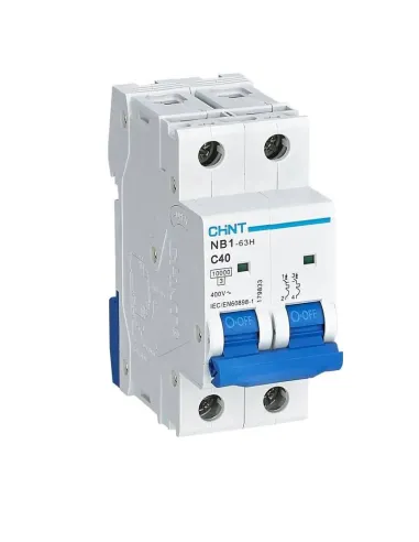 Chint NB1-63H 2P 40A 10kA C Magnetothermic Switch 2 Modules 179833