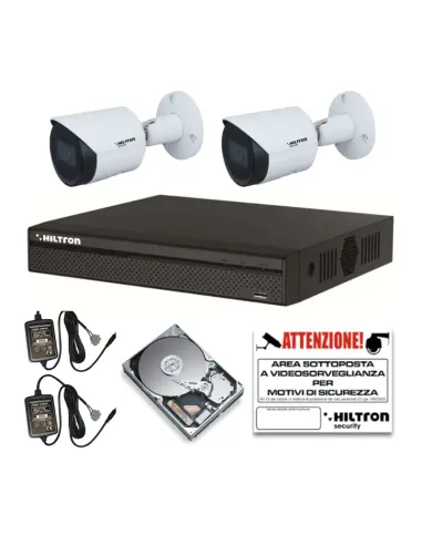 Hiltron HDCVI 4K NVR 8-channel video surveillance kit and 2 cameras 1TB THK82K