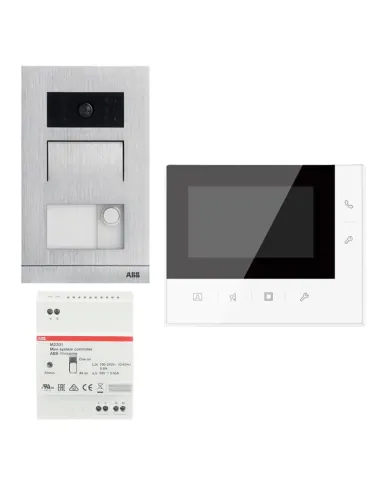 Abb color video intercom kit with single-family 2-wire hands-free monitor