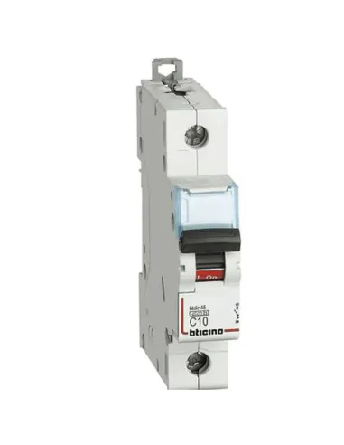 Bticino 1-pole thermomagnetic circuit breaker 4.5KA 10A FA81C10