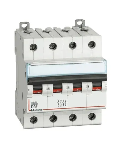 Bticino interruttore magnetotermico 4P D 25A 6kA 4 moduli FN84D25