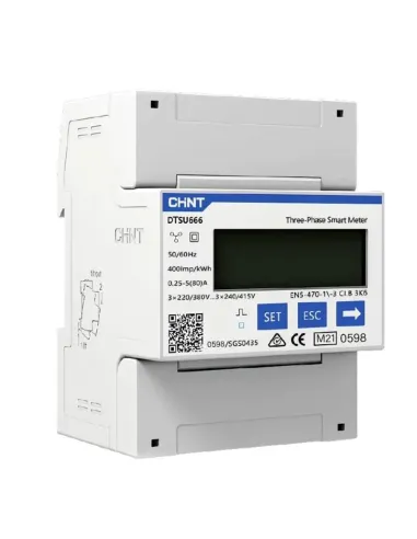 Three-phase energy meter Chint DTSU666 6A 3P+N 7M 319670