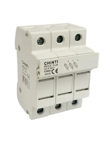 Chint WSB18-32 32A 3P 3 Modules Sectionable Fuse Holder Base 80535