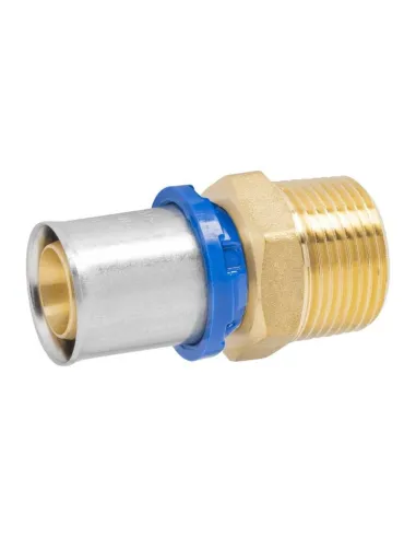 Straight fitting Ape M 2 inch x 63 mm in brass ARL1020700