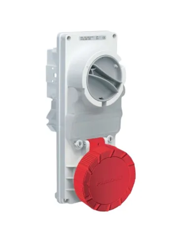 Palazzoli interlocked fixed socket 3P+N+E 63A 400V IP65 481346