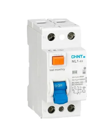 Interruttore differenziale puro Chint NL1-63 63A 2P 30MA Tipo F 2 Moduli 263719