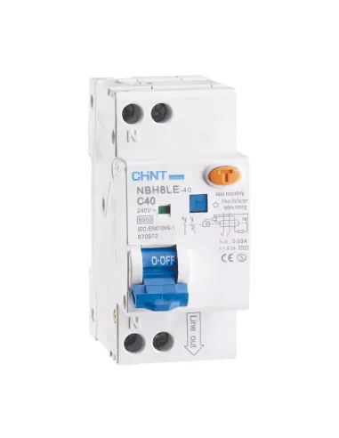 Chint NB1L2 32A 1P+N 6KA 300MA AC residual current circuit breaker 2 Modules 203330