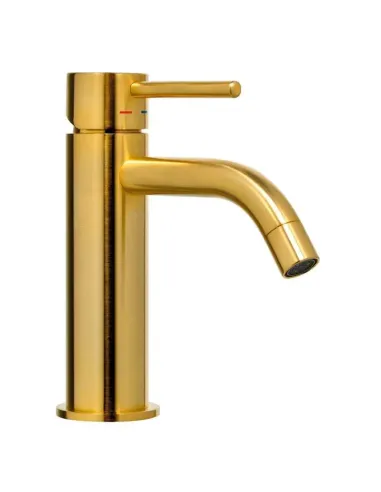 Washbasin mixer without waste Paffoni Light brushed gold LIG071HGSP