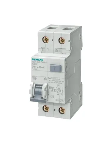 Interruttore magnetotermico differenziale Siemens 1P+N 32A 2 Moduli 5SU13537KK32