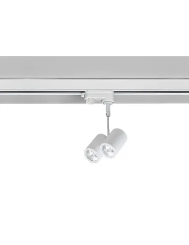 Proiettore Nobile LED 2X5W luce 3000K verniciato bianco R27/3K/40