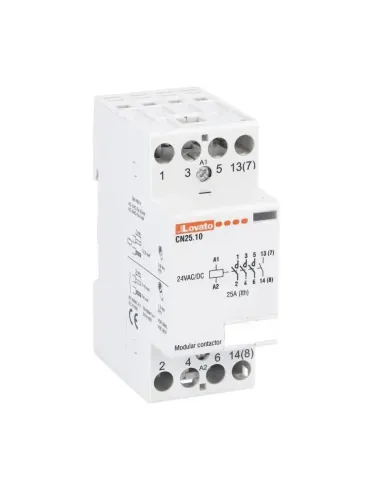 Lovato Modular Contactor 25A AC1 4NO 24VAC/DC 2 Modules CN2510024