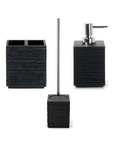 Set arredo bagno Gedy Quadrotto nero QU33-81-98