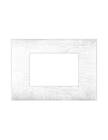 Placca Ave YOUNG44 colore bianco 3D 4 posti 44PJ04B/3D