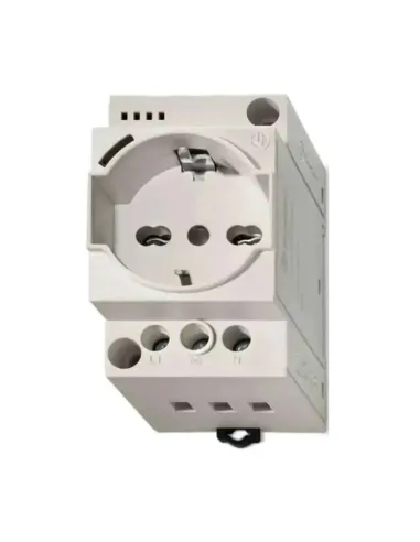 Universal Schuko and Bypass Finder Din socket from gray panel 7U0082300000