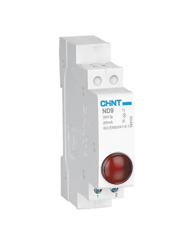 Spia luminosa Chint ND9 con led rosso 230 Vac 1 Modulo 81006/230