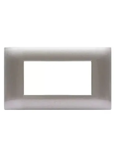 Placca Ave YOUNG44 colore grigio metallizzato 4 posti 44PJ04GM