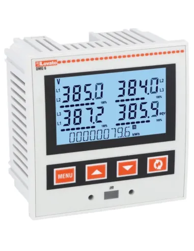 Lovato expandable LCD multimeter 100-440VAC 120-250VDC DMG600