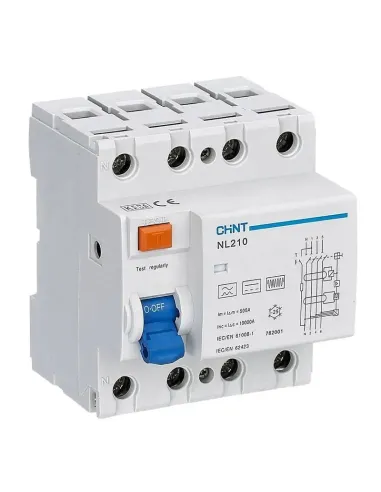 Pure Chint RCCB NL210 63A 4P 300MA Type B 4 Modules 782010