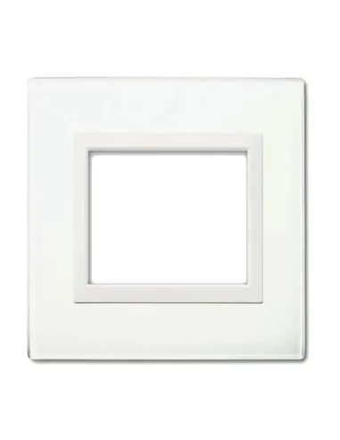 Placca Ave Vera Sistema 44 in Vetro 3 moduli bianco lucido 44PV3BL