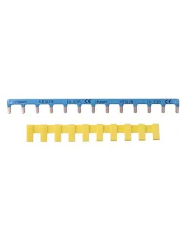 Hager 63A 1P Blue Single-Pole Wiring Bar KB163N