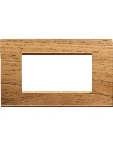 Bticino Livinglight 4-module square walnut-coloured plate LNA4804LNC