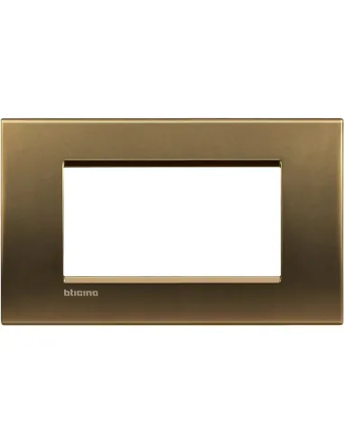 Bticino Livinglight placca 4 moduli quadra bronzo lucido NA4804BZ