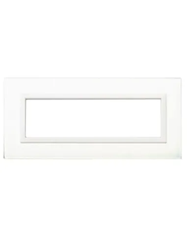 Placca Ave Vera Sistema 44 in Vetro 7 moduli bianco lucido 44PV7BL