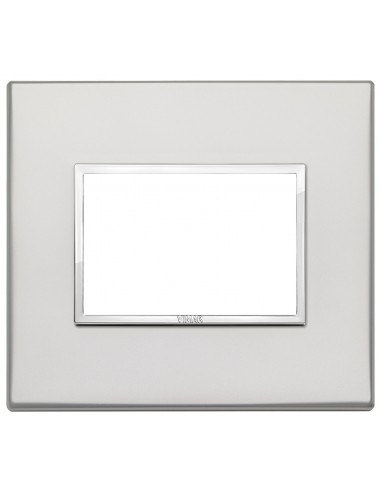 Vimar 21653.07.01 Eikon Evo - placca 3 moduli argento