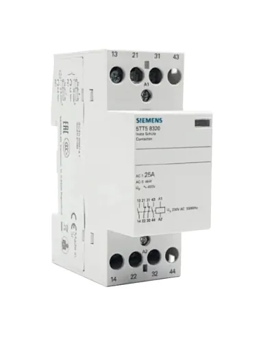 Contattore Siemens 25A 2NA+2NC 230V/CA 2 moduli 5TT58320