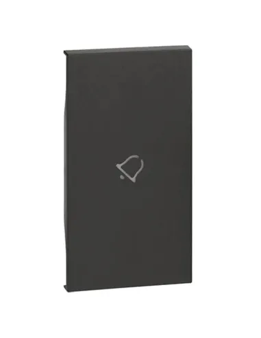 Bticino Living Now cover with bell symbol 2M black KG01M2D