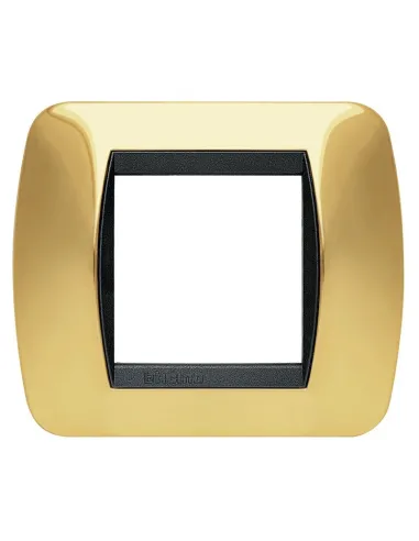 Bticino Living International placca 2 moduli oro lucido L4802OR