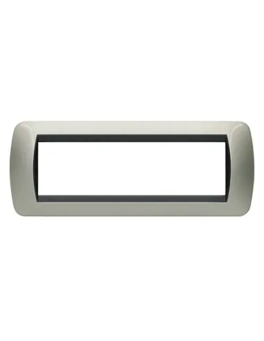 Bticino Living International 7-module light titanium plate L4807TC