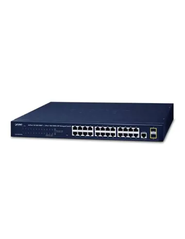 Switch 4 Power 24 porte 10/100/1000T e 2 porte 100/1000X SFP GS421024T2S