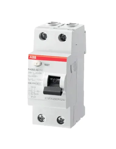 Pure ABB residual current circuit breaker 2P 30mA AC FH20225