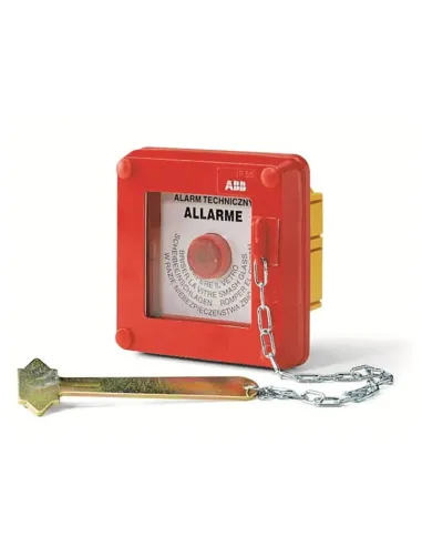 Abb Red fire emergency panel with hammer IP55 13180