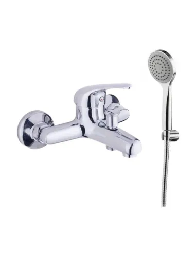 Mc single-lever bathtub mixer with chrome-plated shower kit