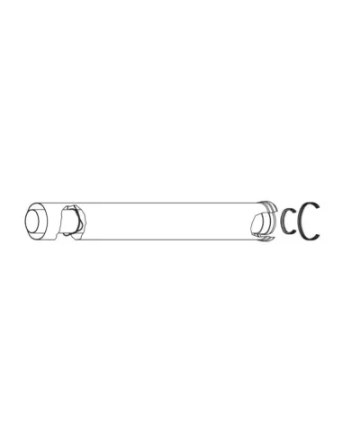 Rinnai Coaxial Fume Exhaust Extension 1 meter FOT-KX080-001