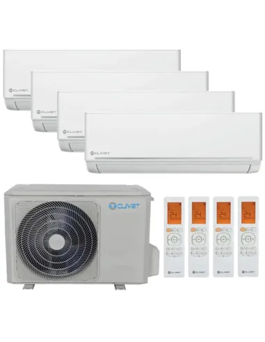 Quadri Split Air Conditioner Clivet EZCool 12+12+12+12BTU Inverter R32 A++/A+