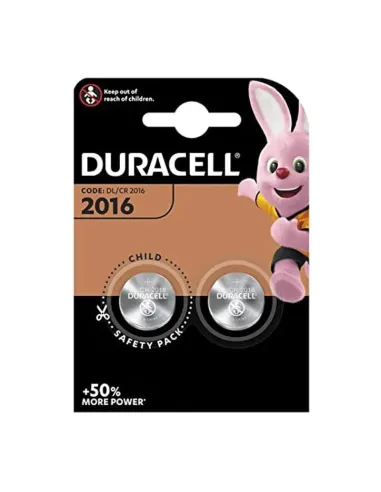 Batteria Litio Duracell DL2016 3V per orologi Blister 2 pezzi 302603200